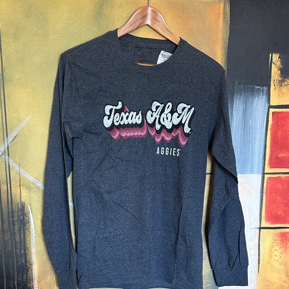 Aggies women’s  Long Sleeve Graphic Tee - Charcoal